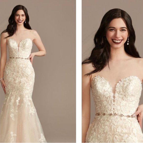 mermaid wedding dress near me Simple Satin Mermaid Wedding Dress with V-Neck